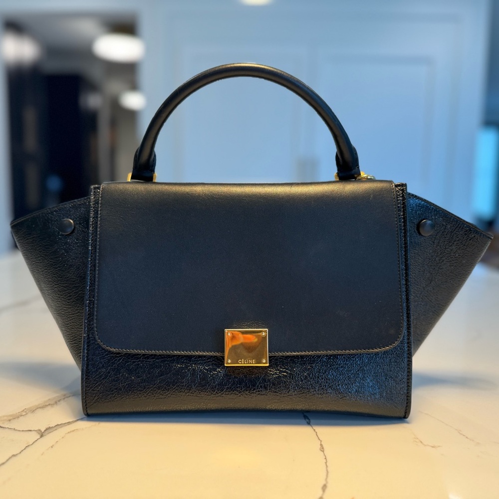 Celine Black Leather Handbag